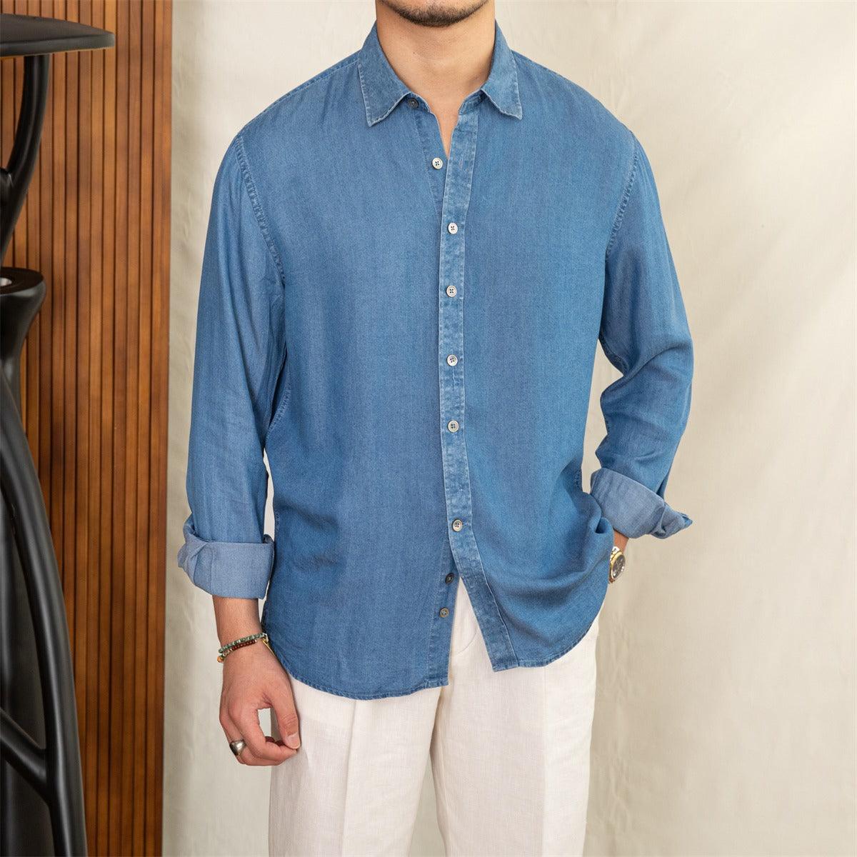Yumuşak Dokulu Denim Cannes Gömlek