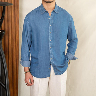 Yumuşak Dokulu Denim Cannes Gömlek