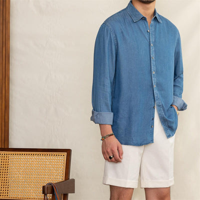 Yumuşak Dokulu Denim Cannes Gömlek