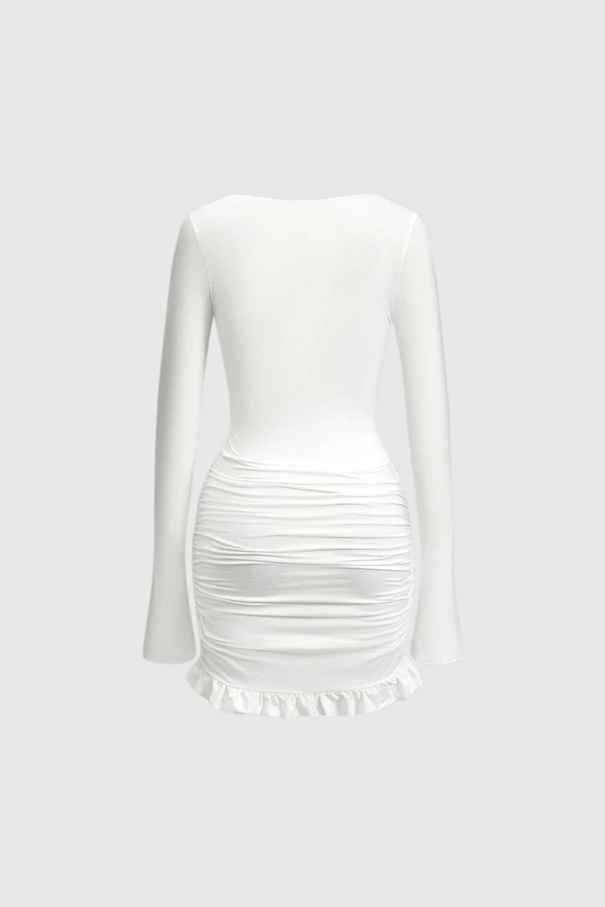 Adalinde Bağcıklı Dantelli Bodycon Mini Elbise