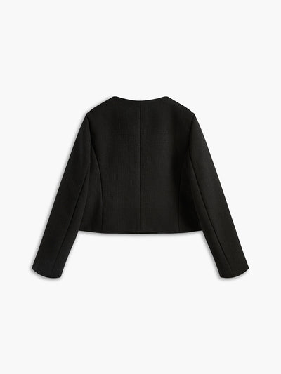 Altın Düğmeli Tweed Ceket