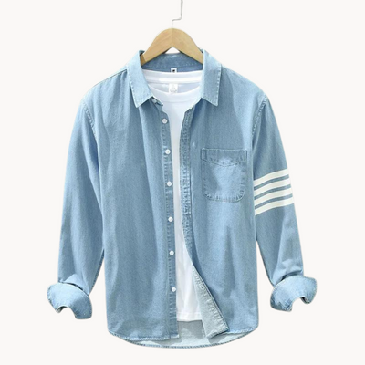 Zélin Denim Sivri Yaka Gömlek