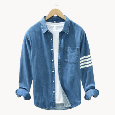 Zélin Denim Sivri Yaka Gömlek