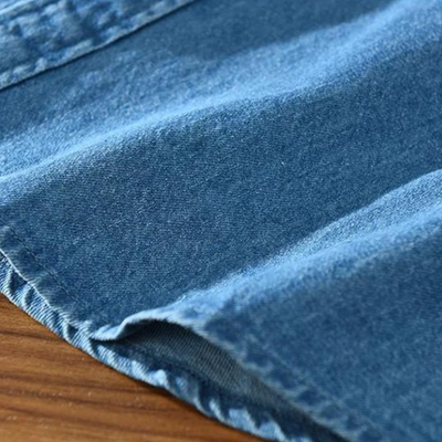 Zélin Denim Sivri Yaka Gömlek