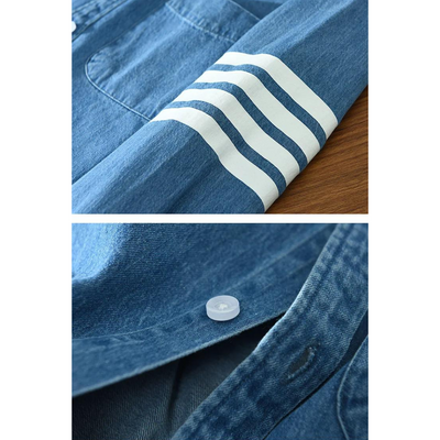 Zélin Denim Sivri Yaka Gömlek