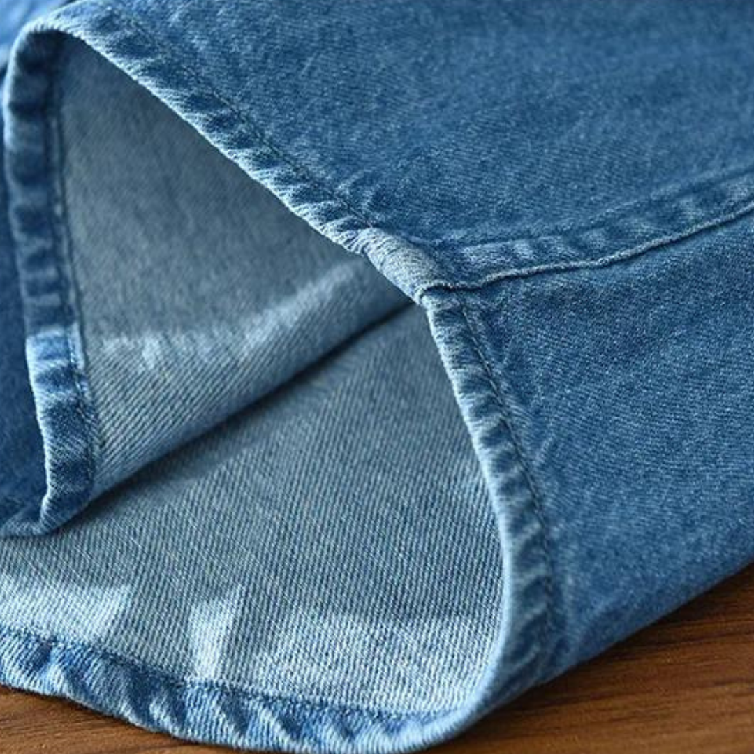 Zélin Denim Sivri Yaka Gömlek
